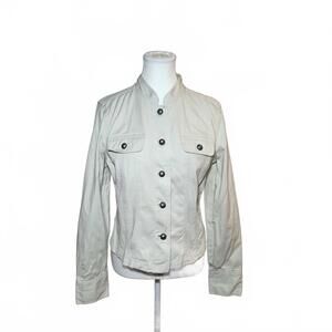 Calvin Klein Women's Beige Cotton Jacket Size 10